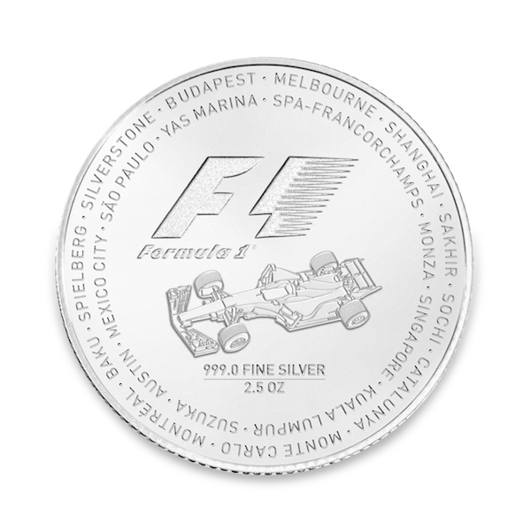 formula 1 silver coin back