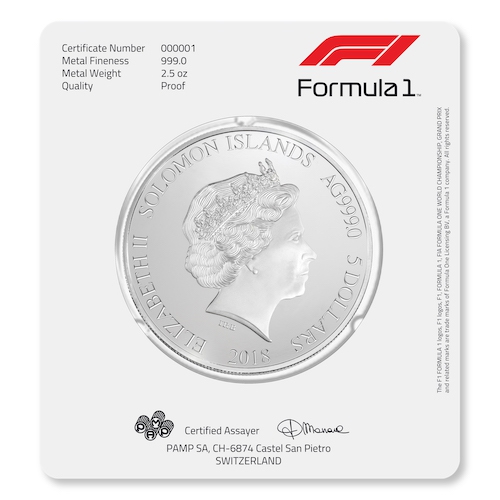 Formula 1<sup>®</sup> 2.5 oz Silver Coin 2018