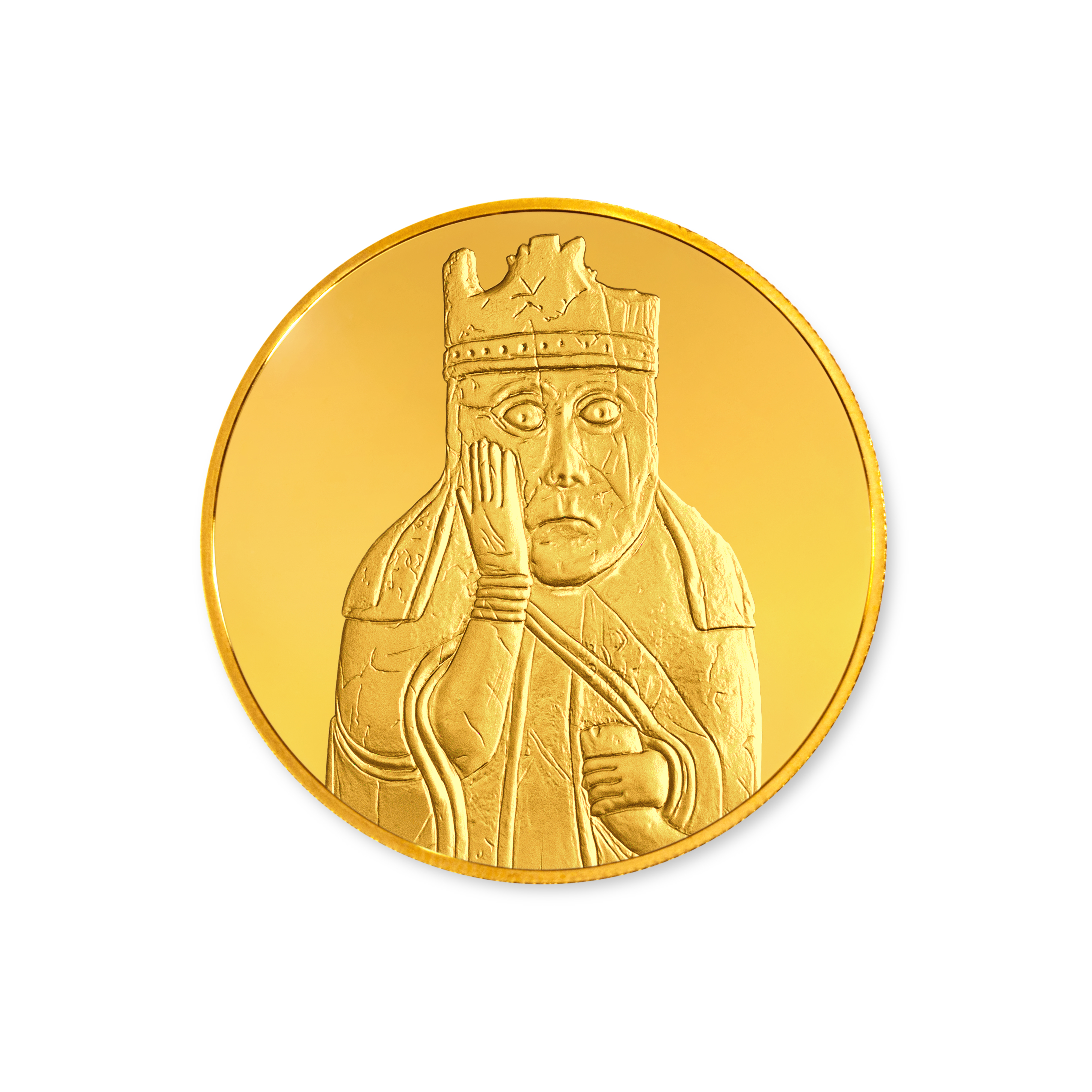 British Museum Lewis Chessmen - The Queen - 1.5 oz Gold Coin