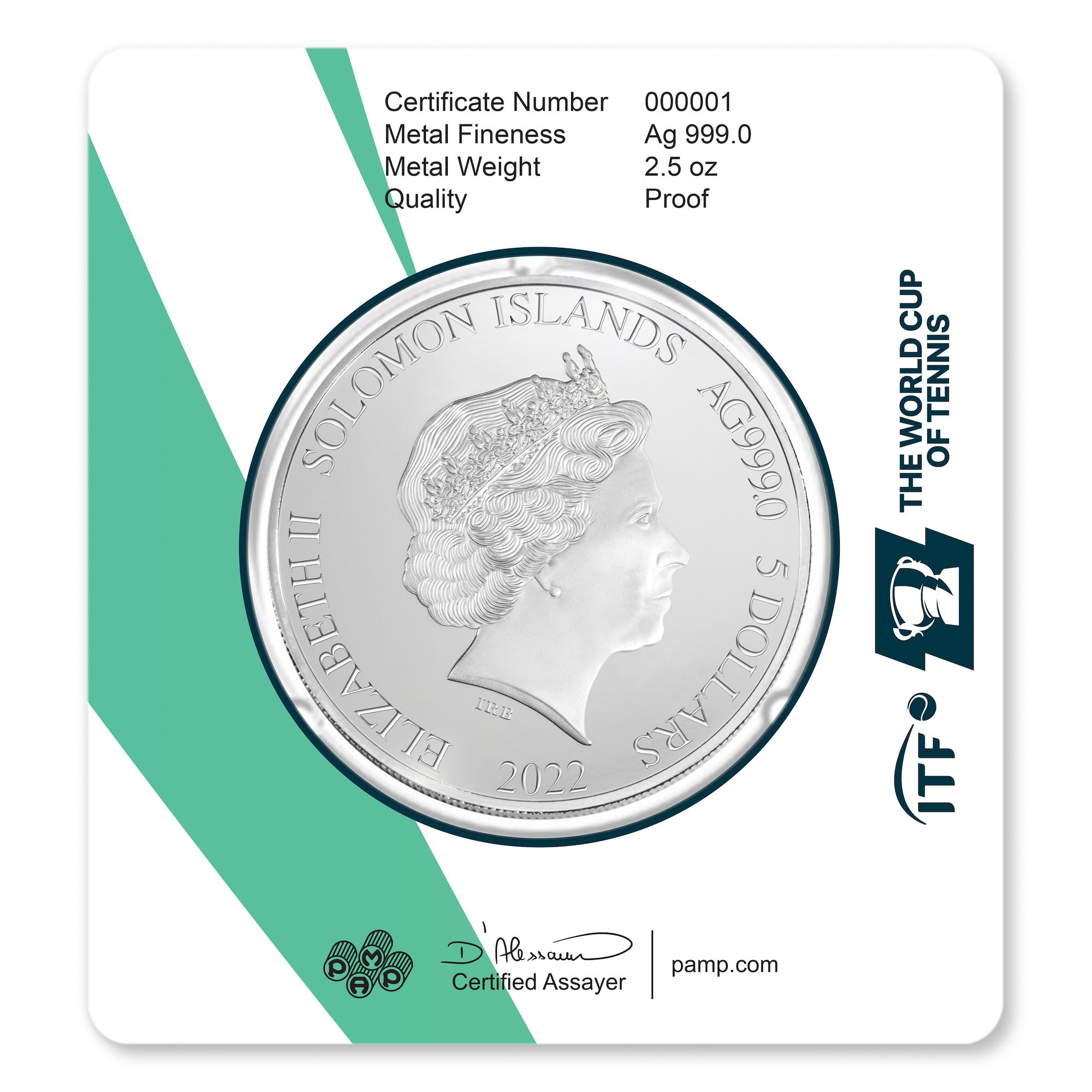 Billie Jean King Cup 2022 2.5 oz Silver Coin