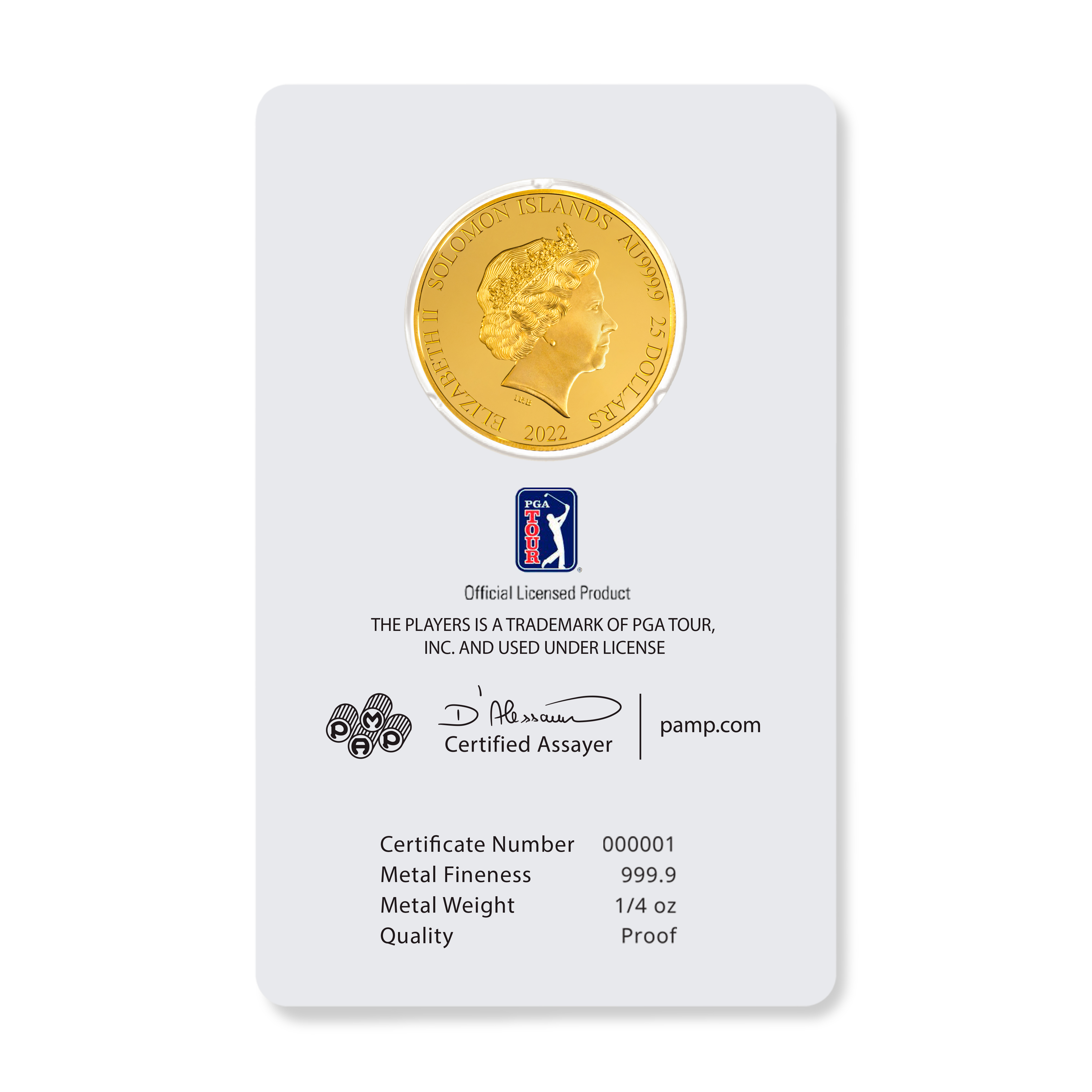 Players Championship 2022 1/4 oz Gold Coin