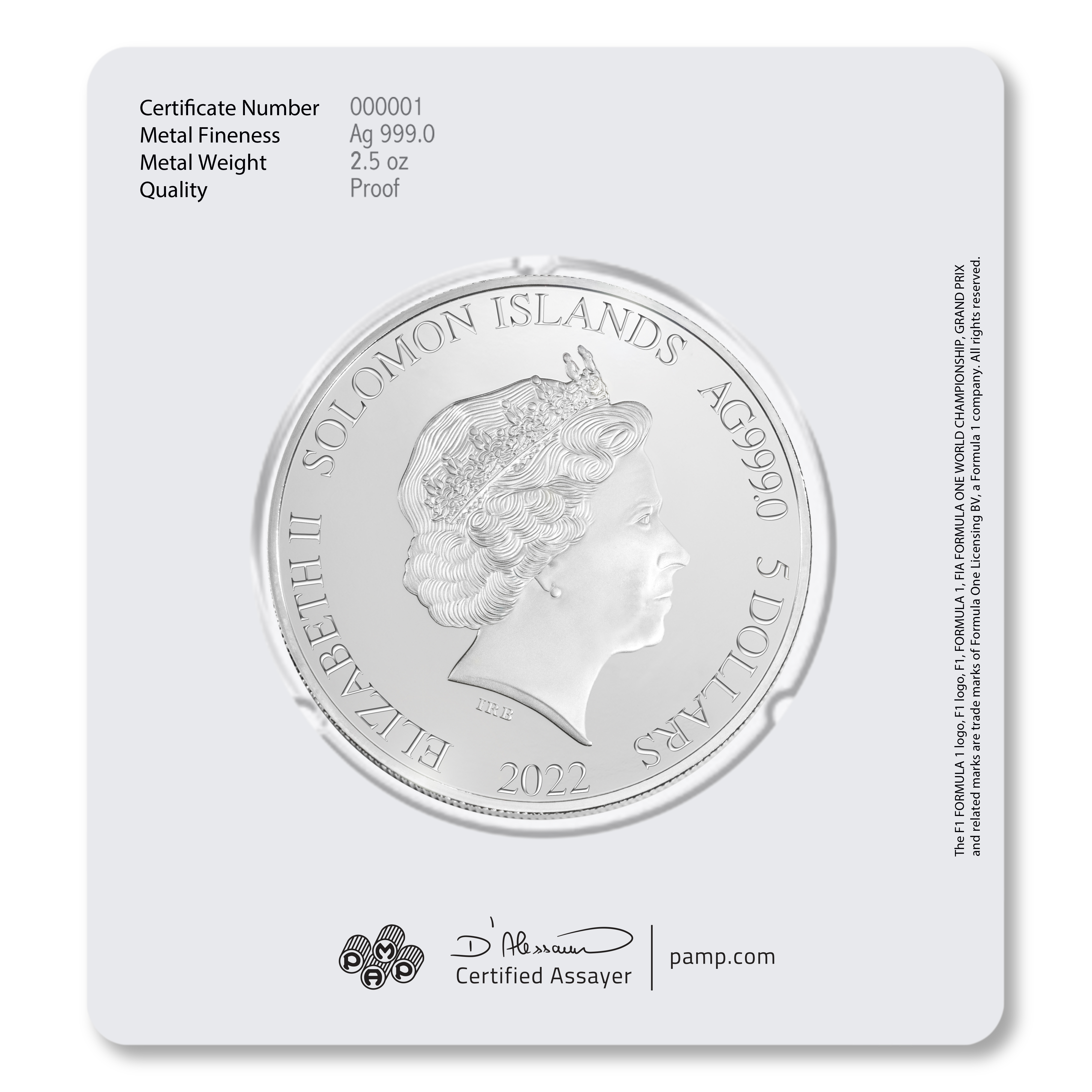 Michael Schumacher 2.5 oz Silver Coin 2022