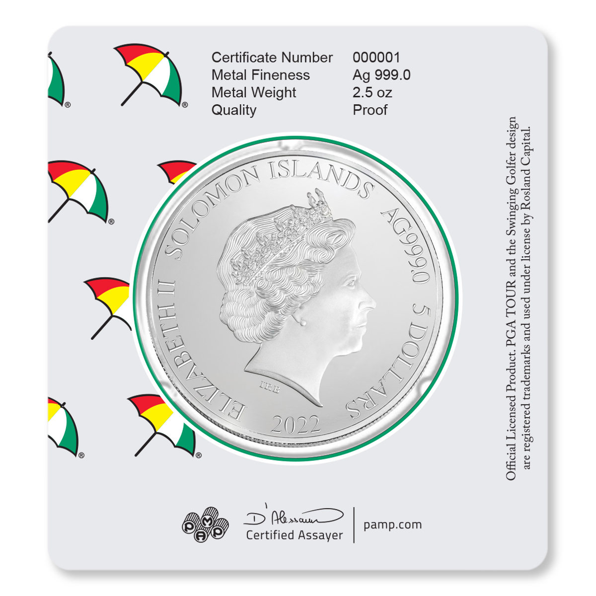 Arnold Palmer 2.5 oz Silver Proof 2022