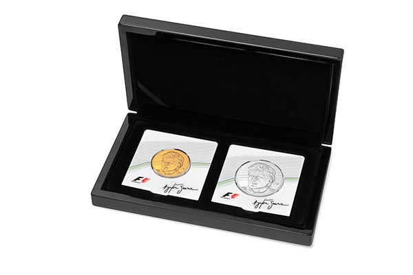 Ayrton Senna Silver Box Coin Front