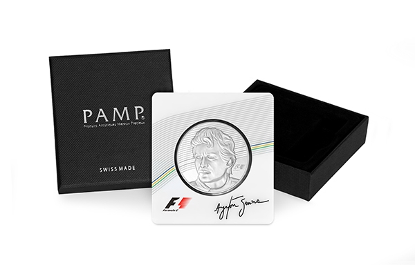 Ayrton Senna Silver Box Coin Front