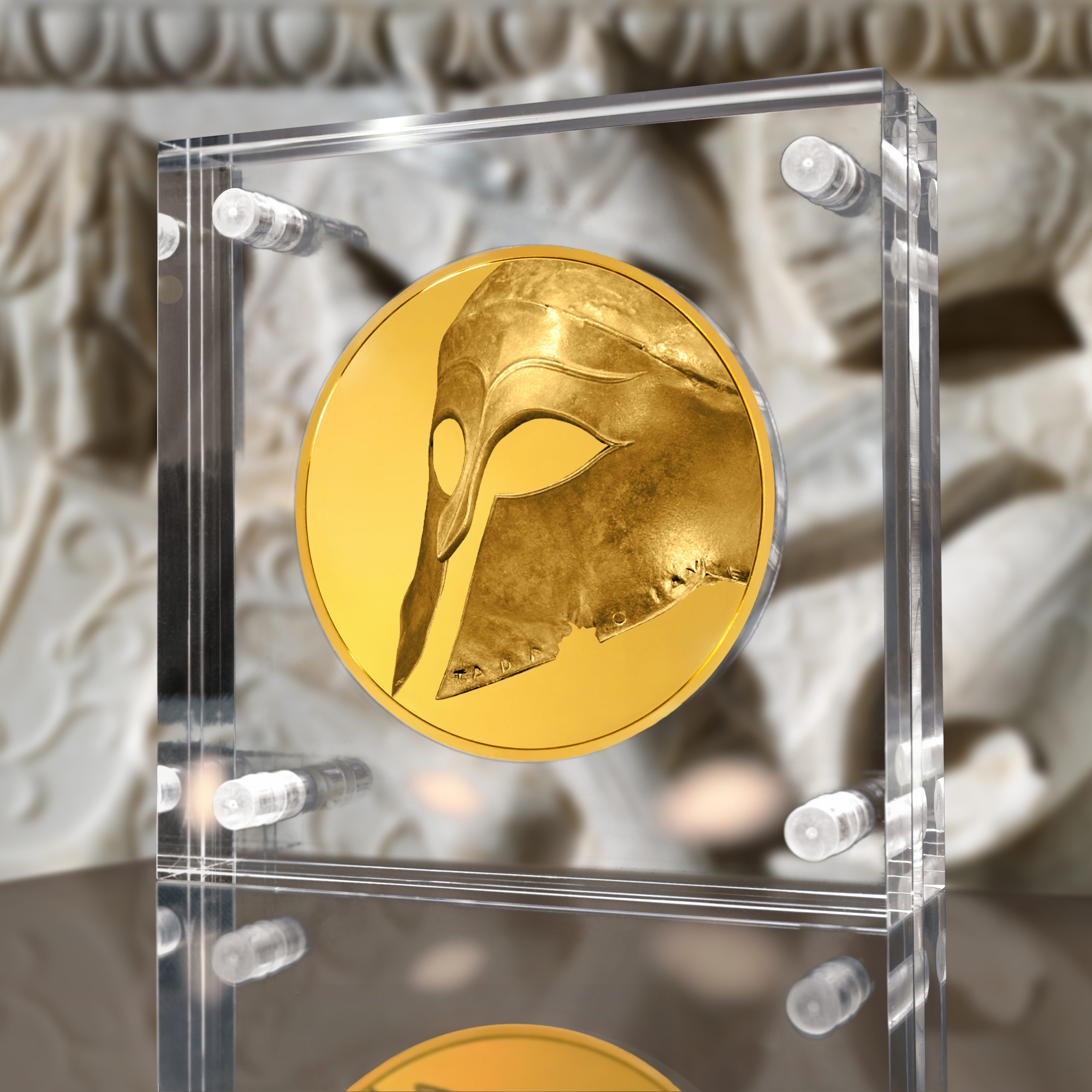 British Museum Greek Helmet Gold 1-kilo Proof