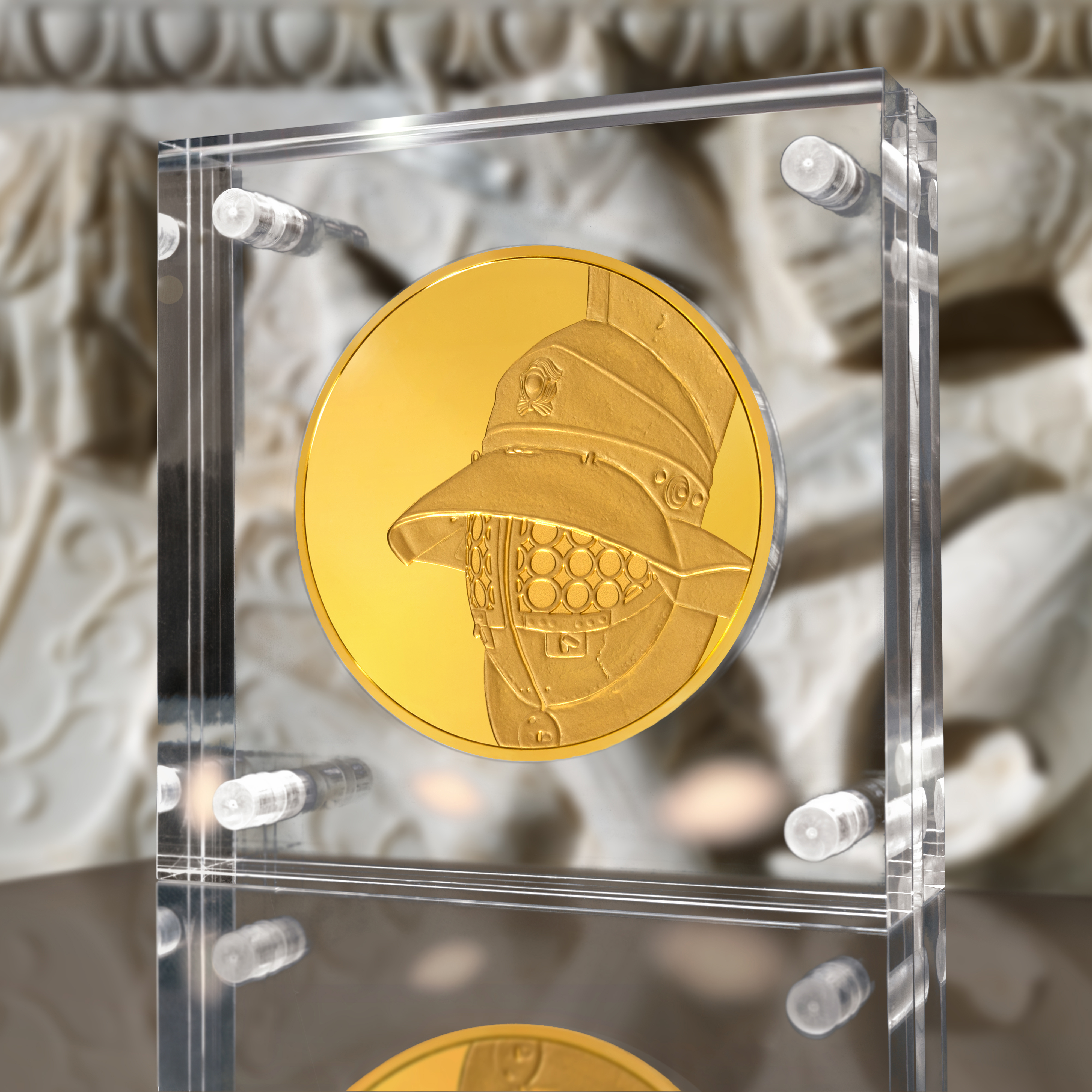 British Museum Roman Gladiator's Helmet Gold 1-kilo Proof