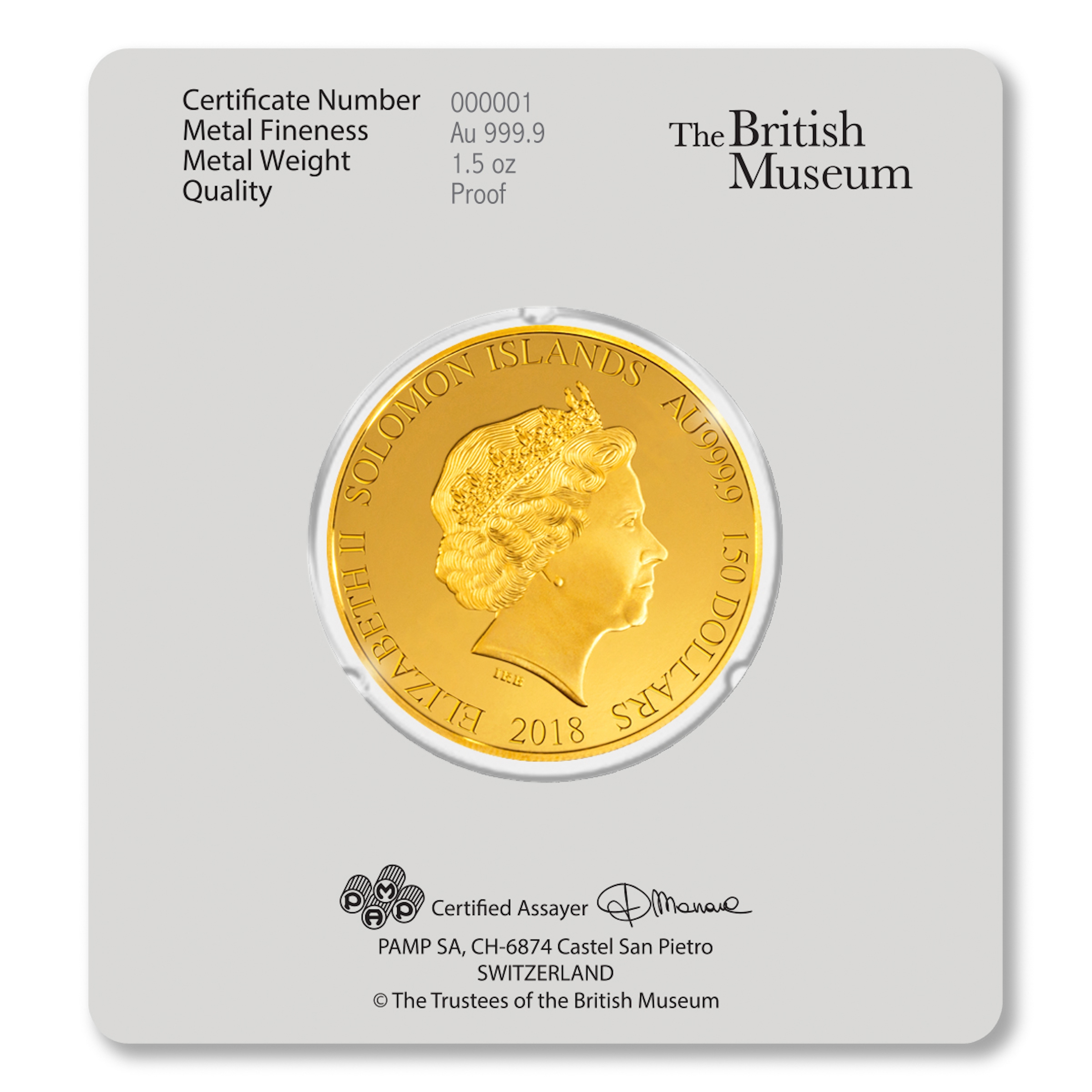 British Museum Gold card back