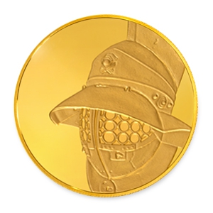 British Museum Gladiator's Helmet 1/4 oz Gold Coin