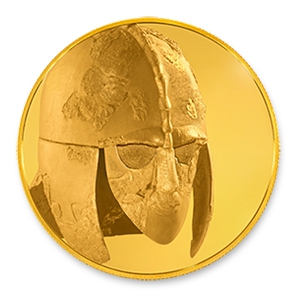British Museum Anglo-Saxon Sutton Hoo Helmet 1/4 oz Gold Coin