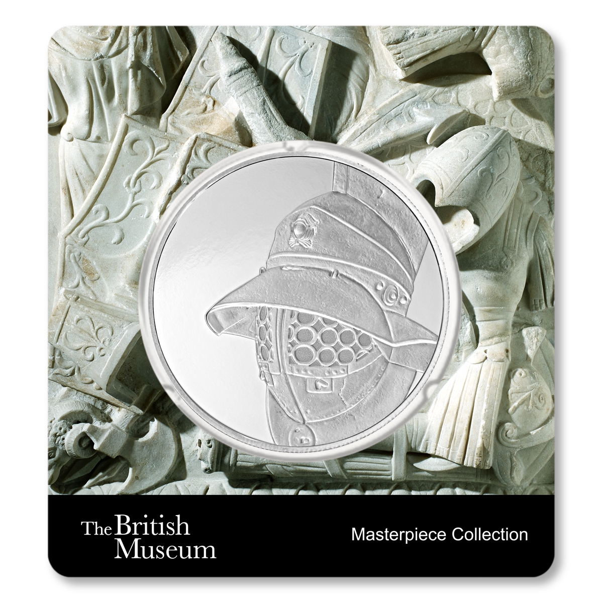 British Museum Gladiator's Helmet 1.5 oz Silver Coin