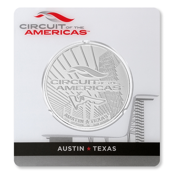circuit of the americas silver coin front