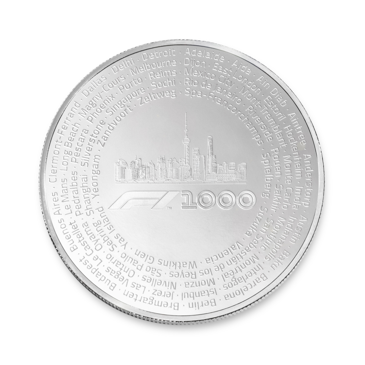 Formula 1<sup>®</sup>  1000 2.5 oz Silver Coin