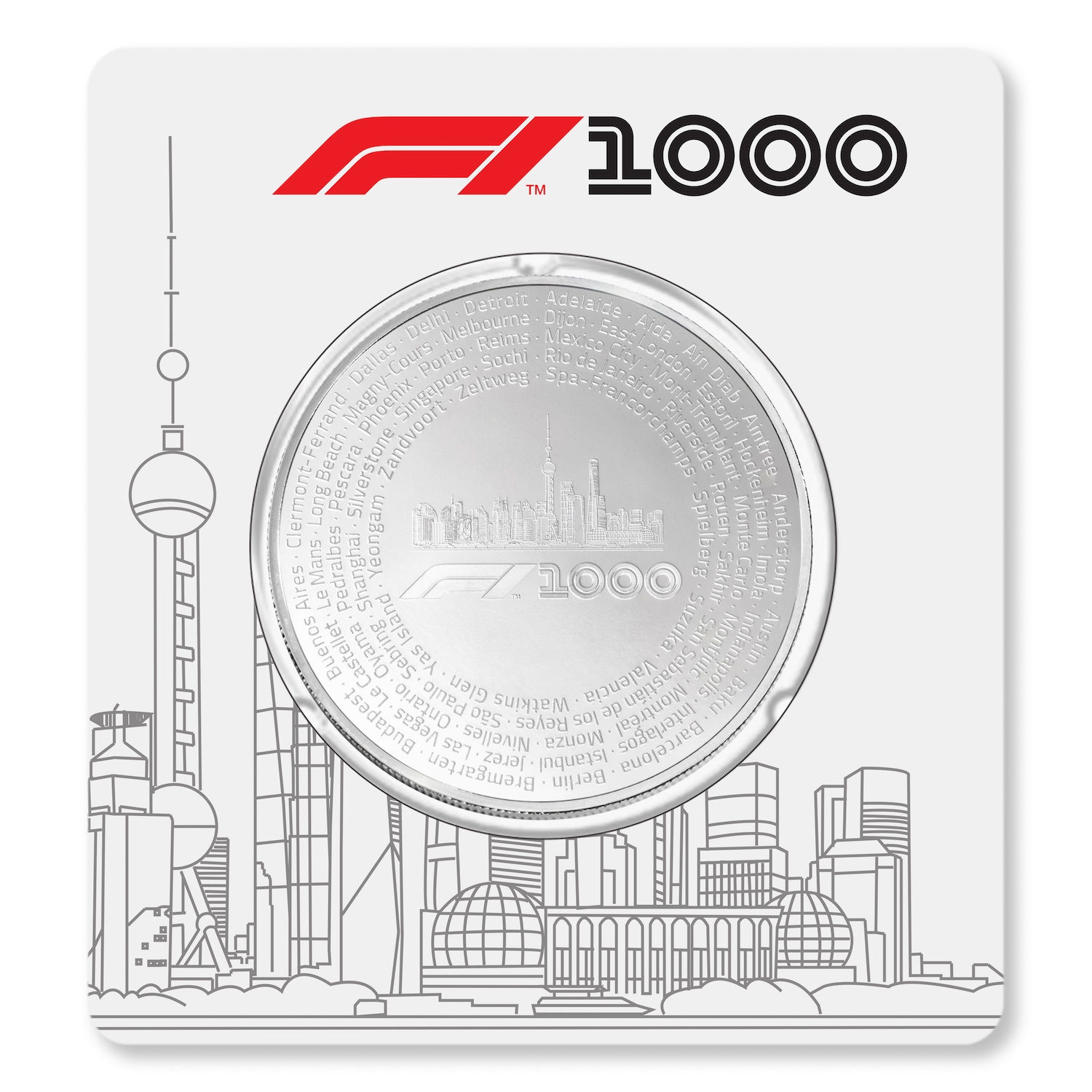 Formula 1®  1000 2.5 oz Silver Coin