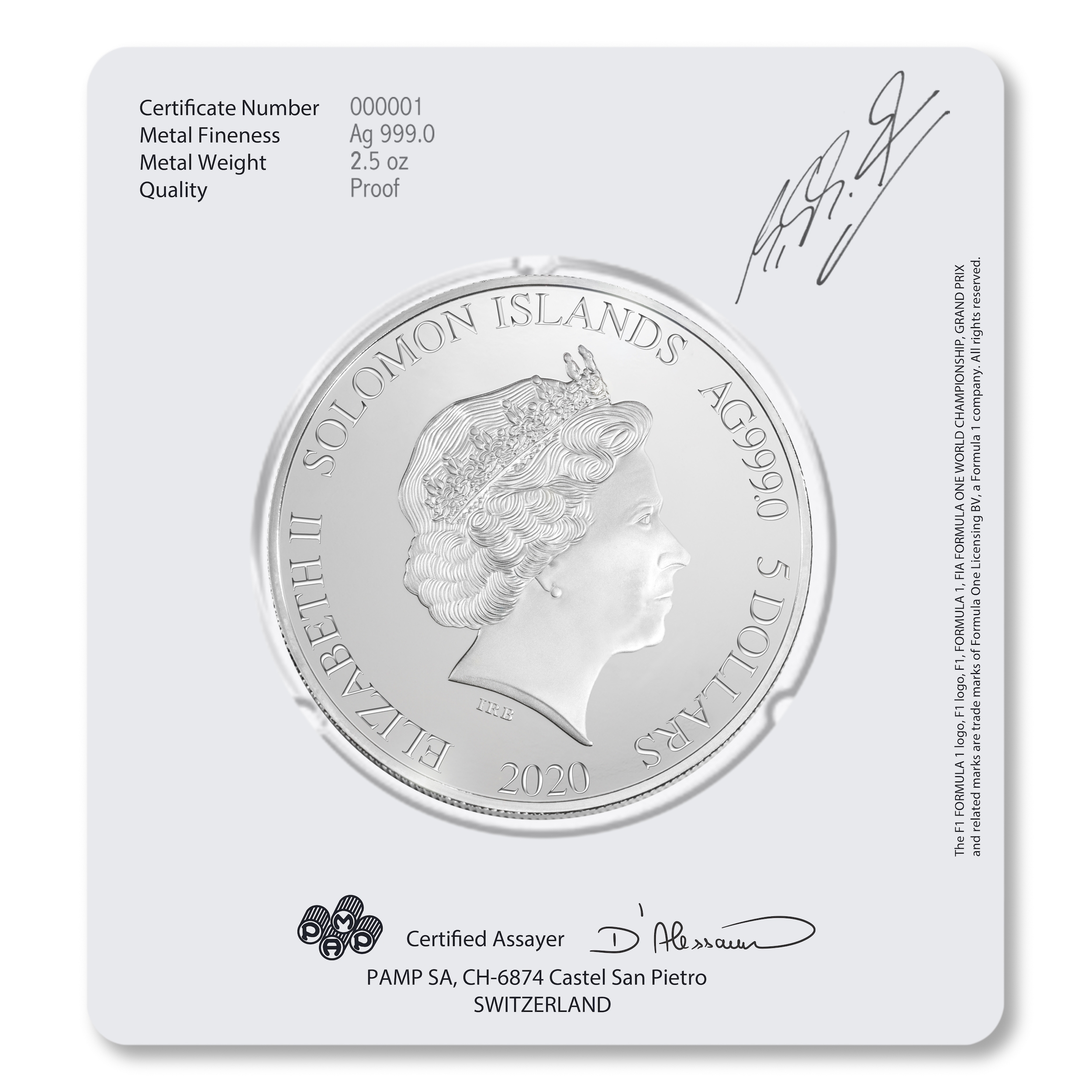 Michael Schumacher 2.5 oz Silver Coin 2020
