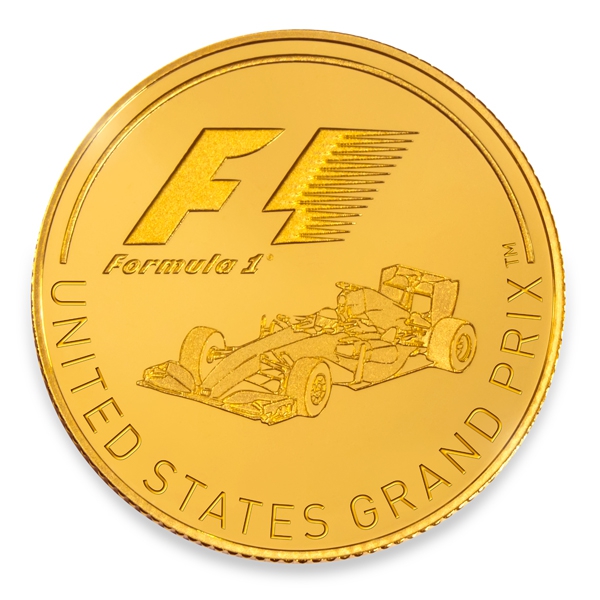 Formula 1 Gold Coin Front
