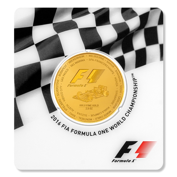 Formula 1 Gold Coin Packaging