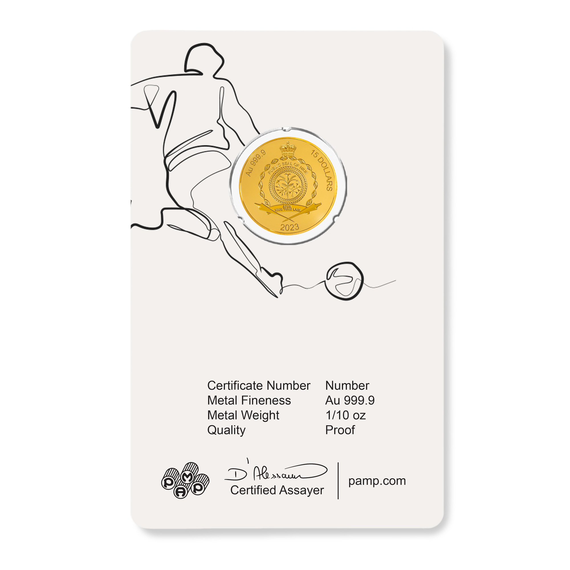 Fernando Hierro 1/10th oz Gold Coin 2023