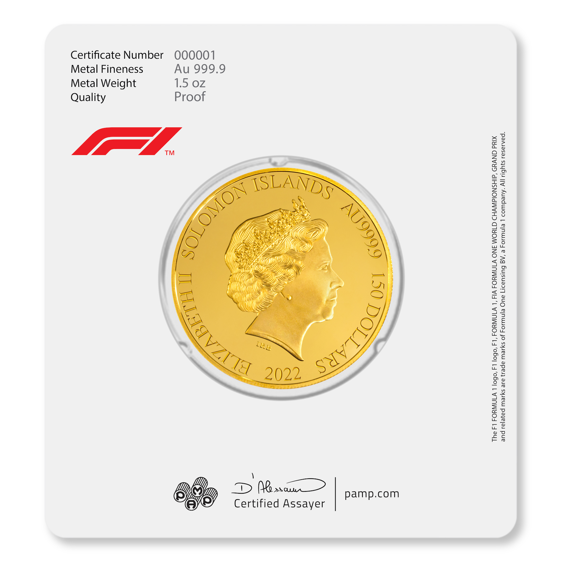 Formula 1® Miami Grand Prix 1.5 oz Gold Coin 2022