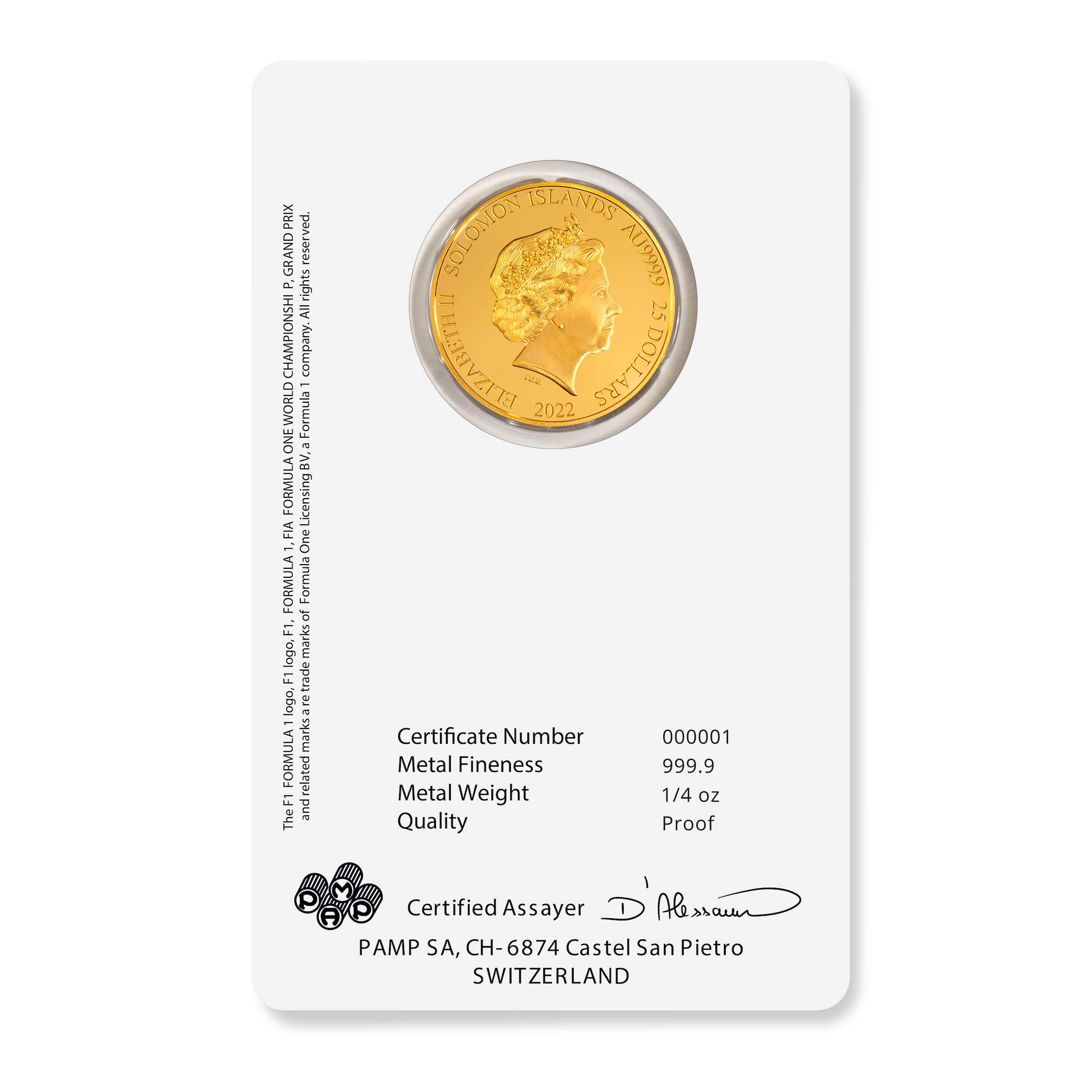 Michael Schumacher 1/4 oz Gold Coin 2022