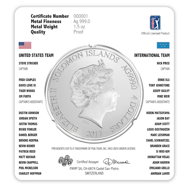 presidents cup packaging silver back