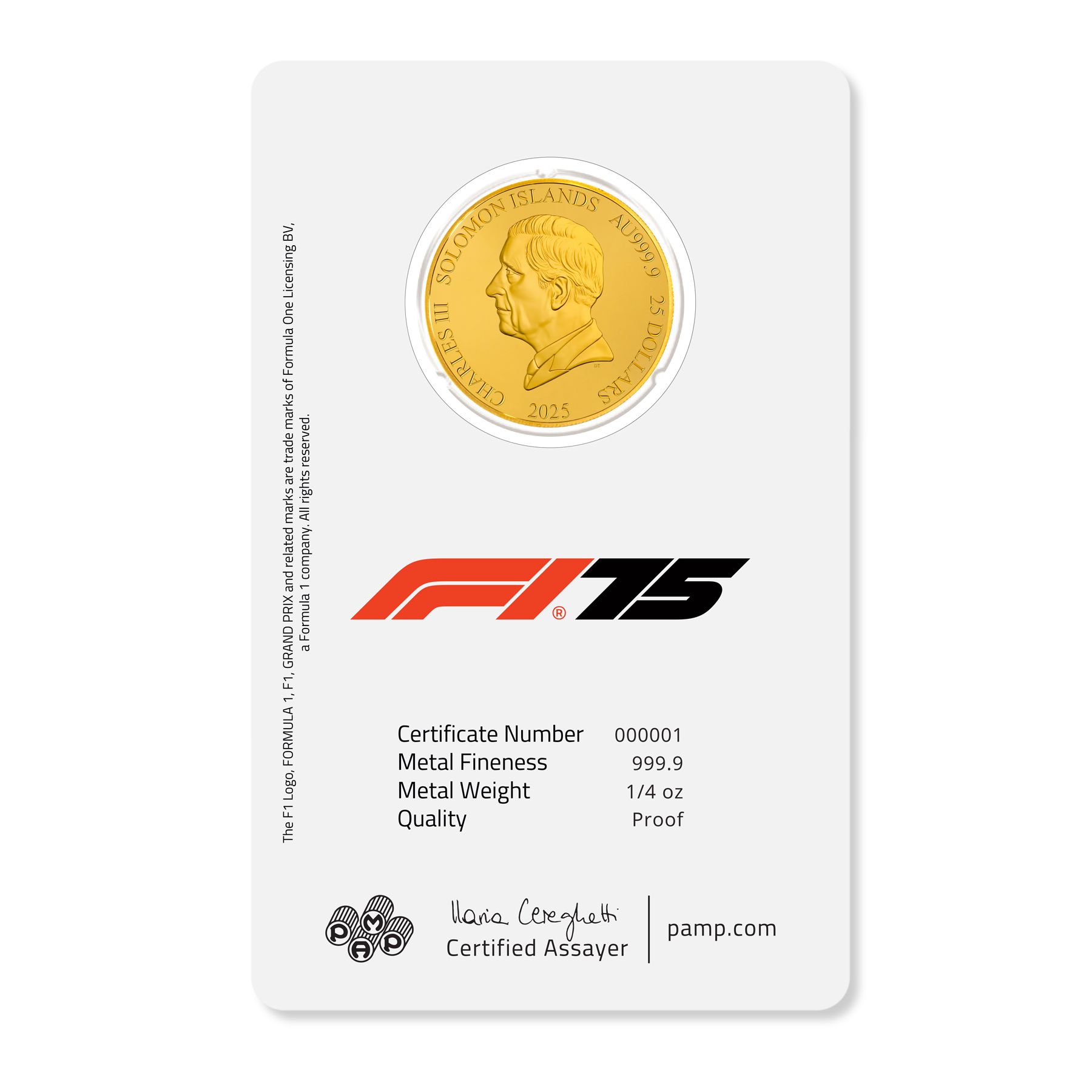 Formula 1® F175 1/4 oz Gold Coin 2025