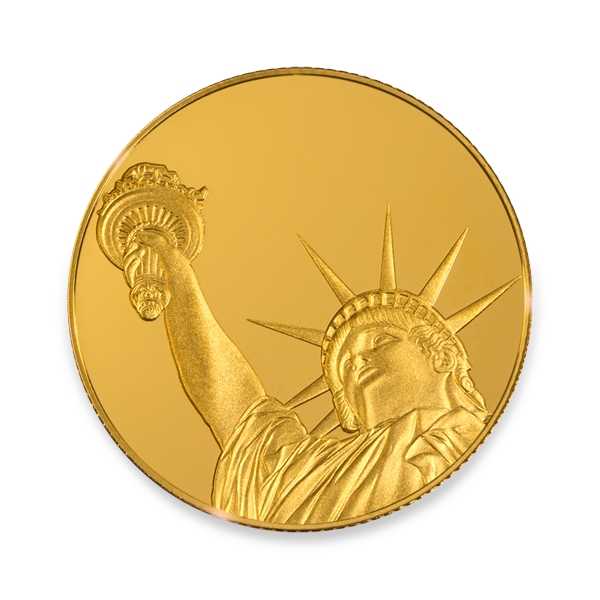 Gold Liberty Coin Back