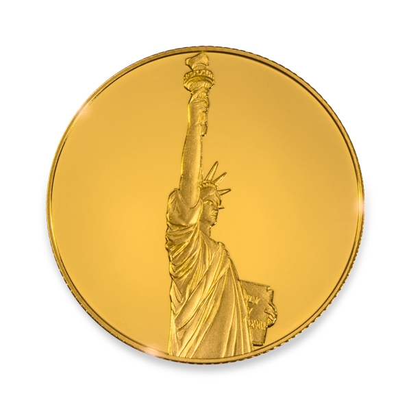 Gold Liberty Coin Back