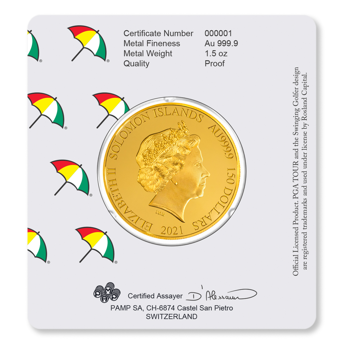 Arnold Palmer 1.5 oz Gold Proof