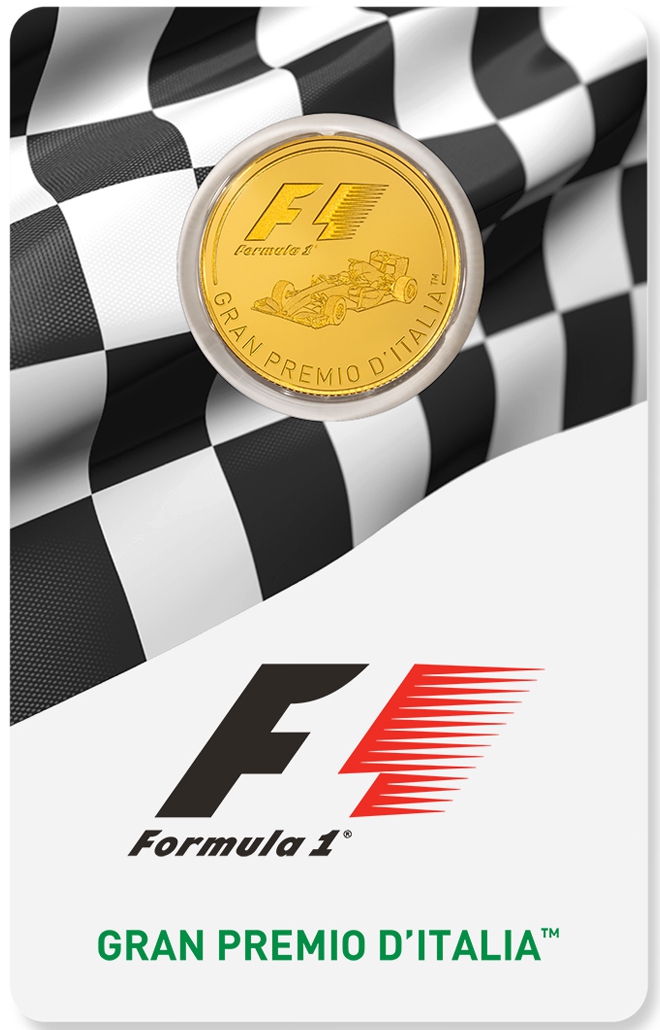 Formula 1 Gold Coin on Card