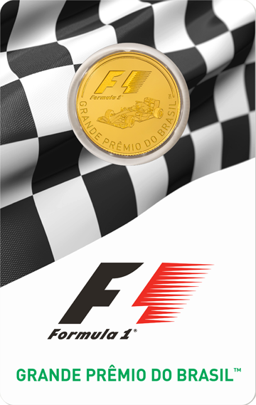 Formula 1 Gold Coin Front