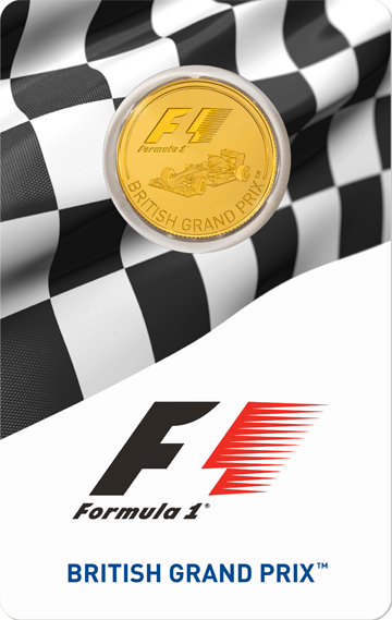 Formula 1 Gold Coin Front