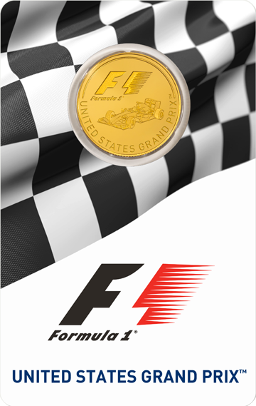 Formula 1 Gold Coin Front