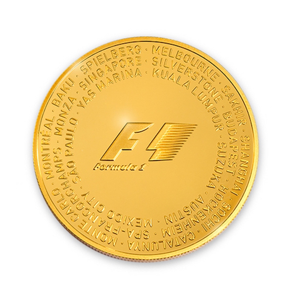 Formula 1 Abu Dhabi Gold Coin Front