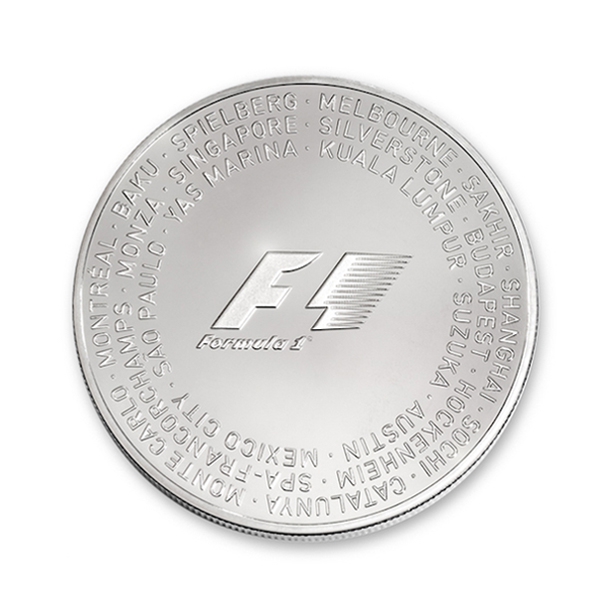 Formula 1 Abu Dhabi Silver Coin Front
