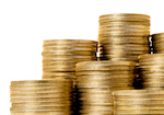 Stack of gold coin