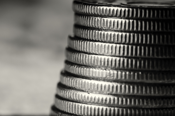 Stack of silver coins
