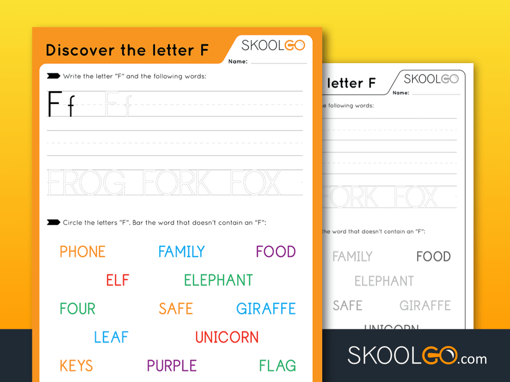 discover the letter f skoolgo