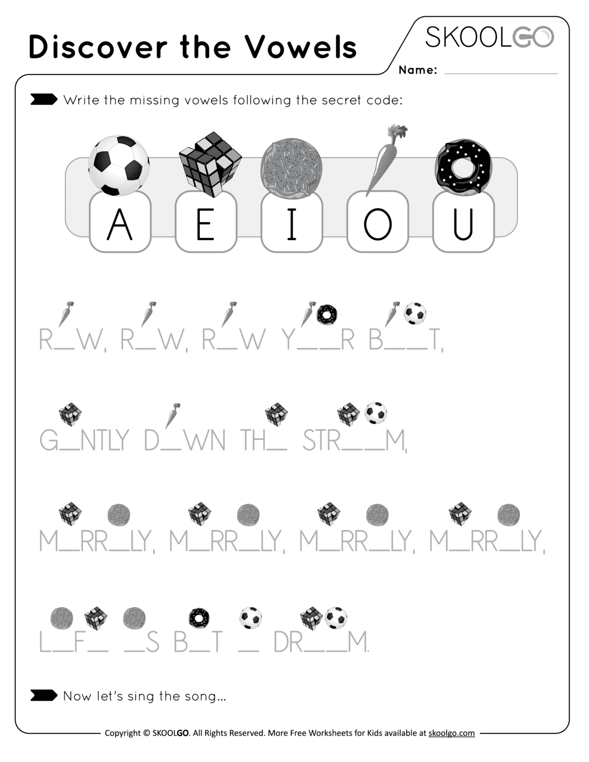 discover the vowels free worksheet by skoolgo