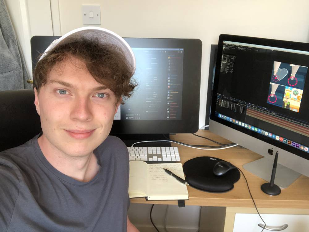 Image of Kwalee team member Adam Hewitson in his home office space