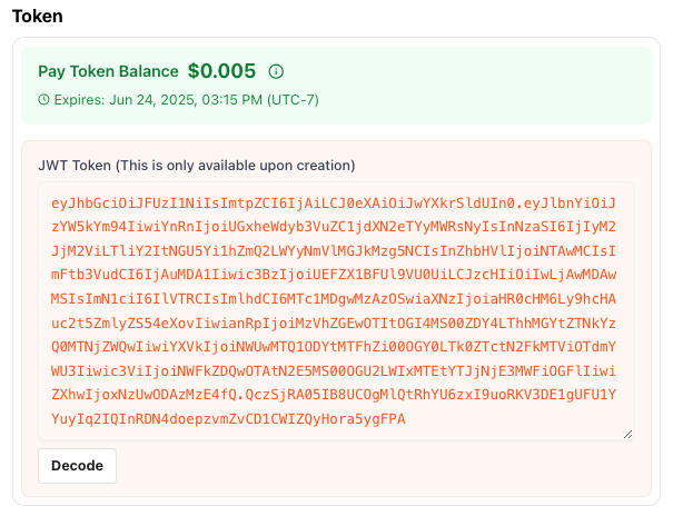 Valid Token