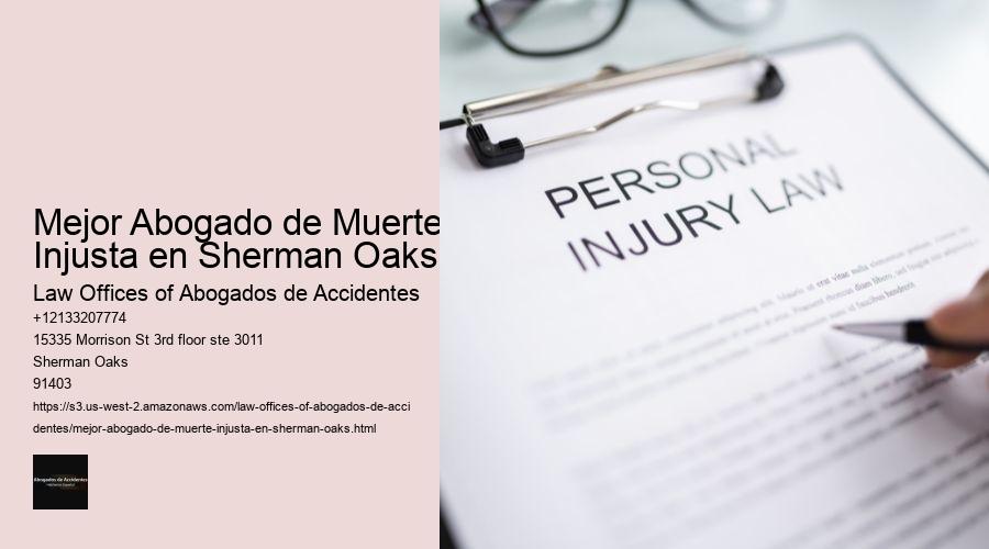 Mejor Abogado de Muerte Injusta en Sherman Oaks