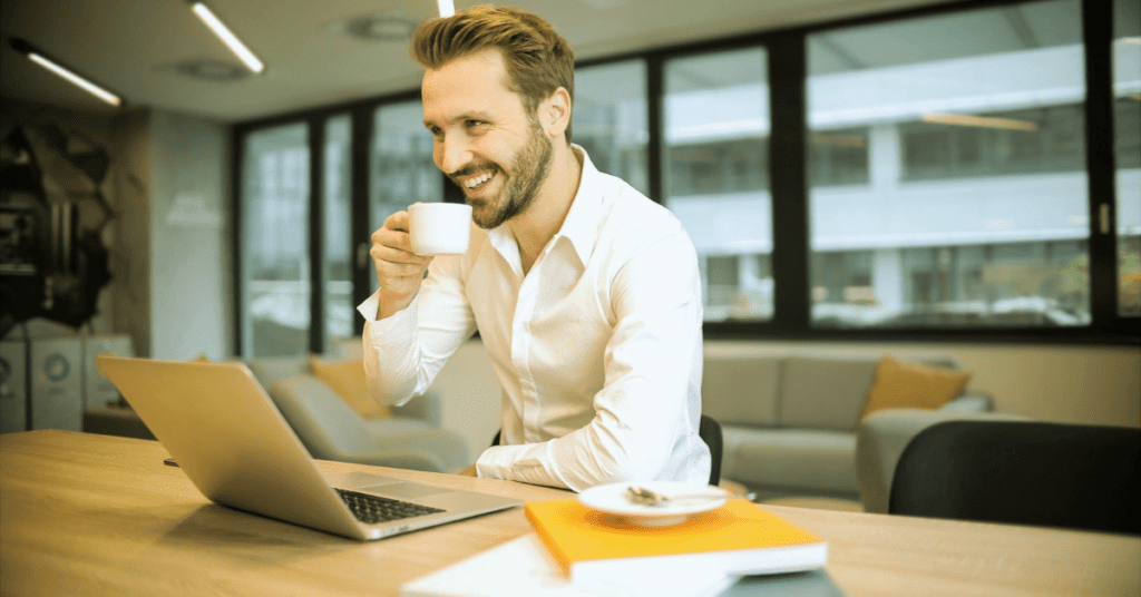Green Startup-Photo by Andrea Piacquadio: https://www.pexels.com/photo/depth-of-field-photo-of-man-sitting-on-chair-while-holding-cup-in-front-of-table-927451/