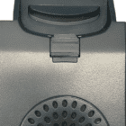 Close-up of Yealink handset clip – wall mount style