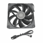 SilverStone SF120B 120mm PWM fan in black with shark skin blade design