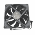 Close-up of high-airflow fan blades with textured shark fin pattern