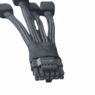 close up shot of NVIDIA 12VHPWR 12 pin to 4 x 8 pin cable