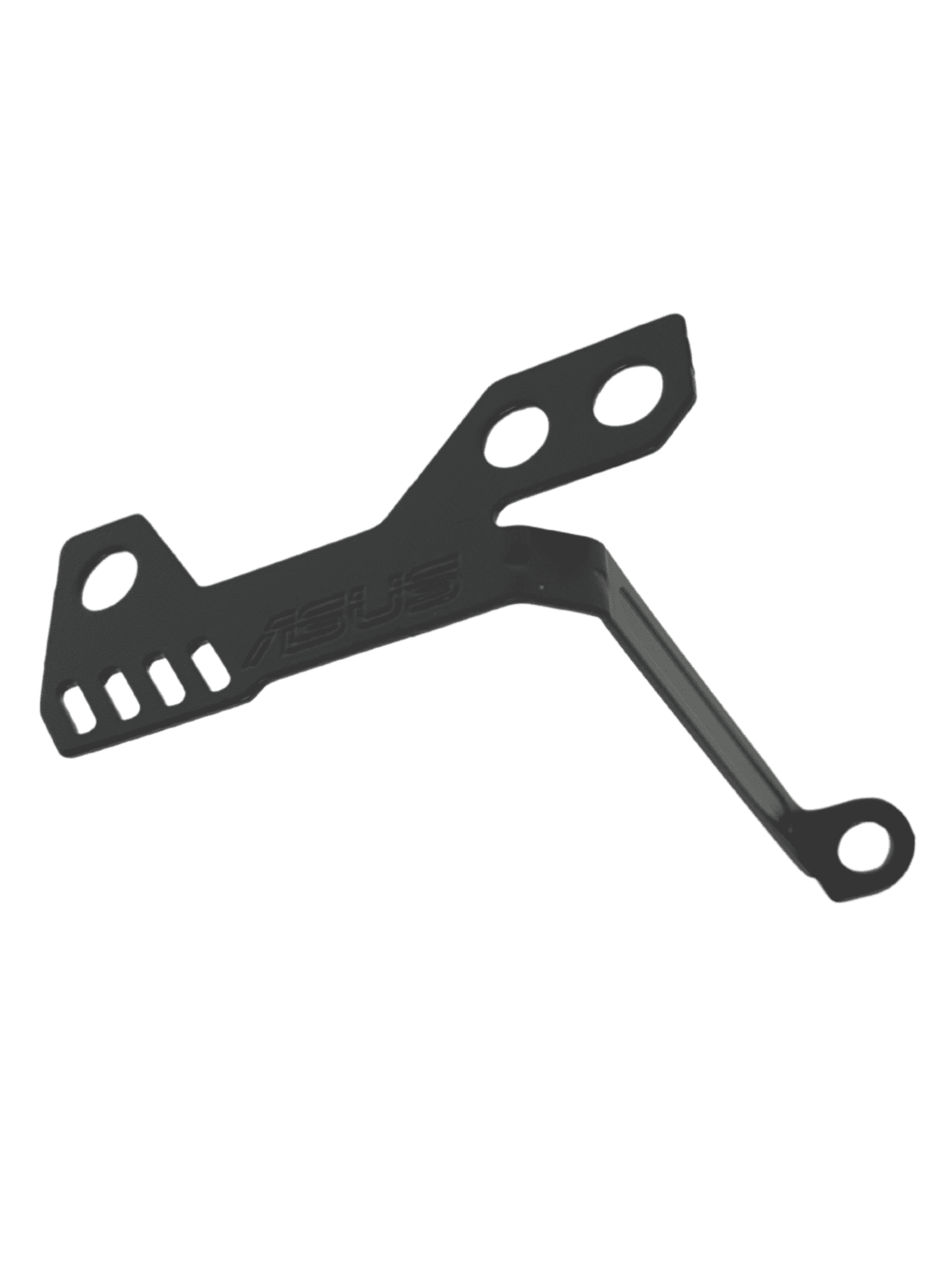 Close-up of ASUS fan bracket mounting clips and screw holes