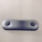 Blue and translucent ps5 controller stand front, clear ps5 controller holder side view