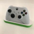 Green Xbox controller stand front angle